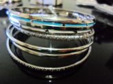 Pulseira Metal c/ detalhe Azul